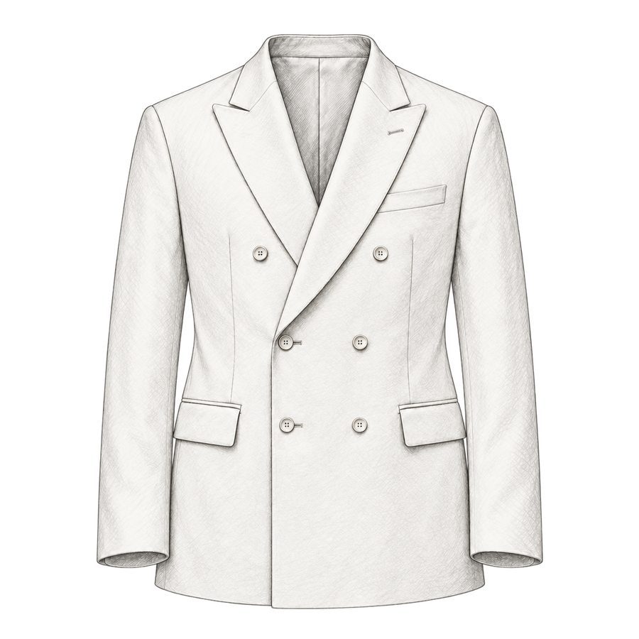 Double-breasted jacket illustration