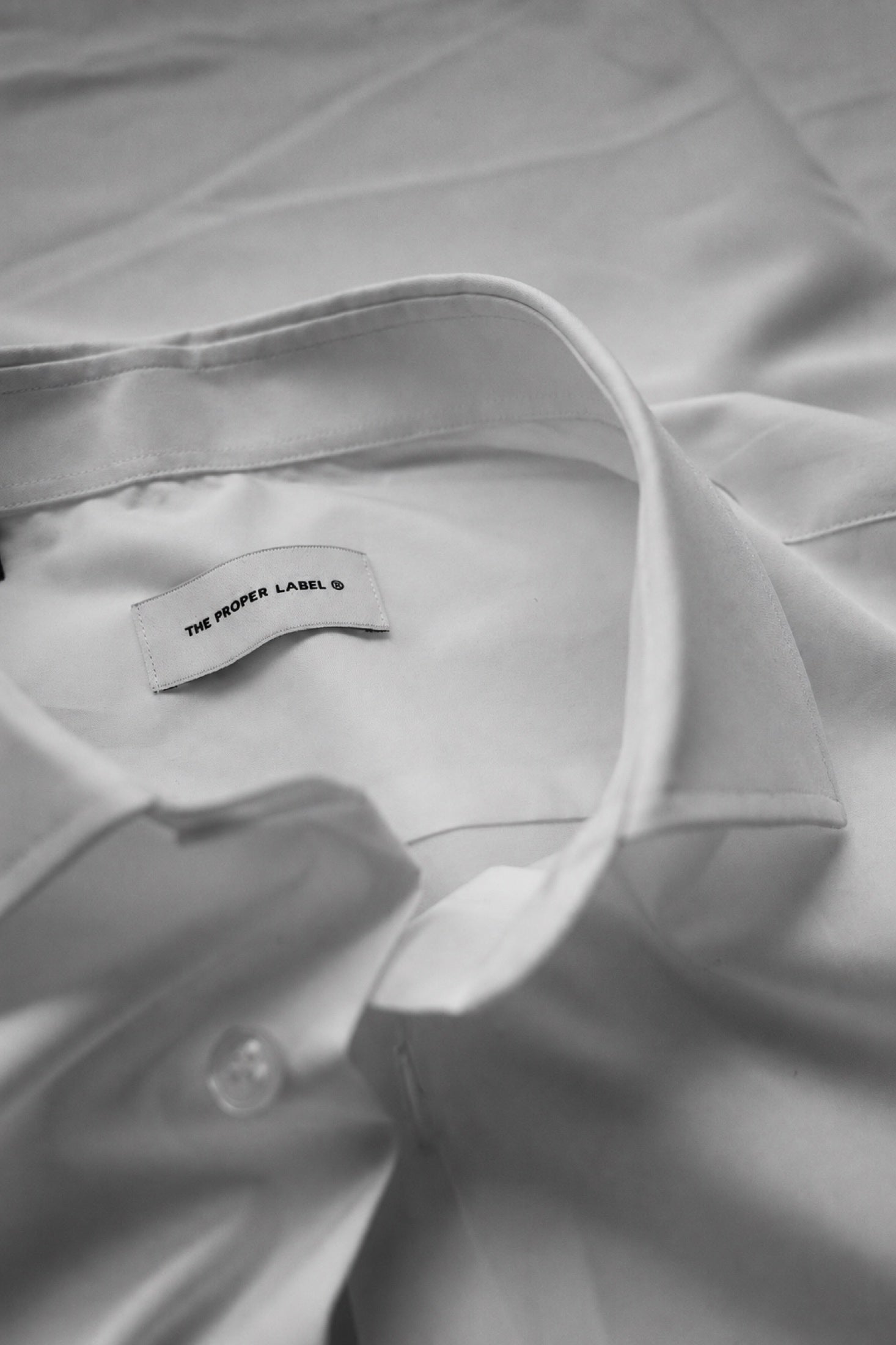 An observation of collars, buttons and the quiet surface of cloth.