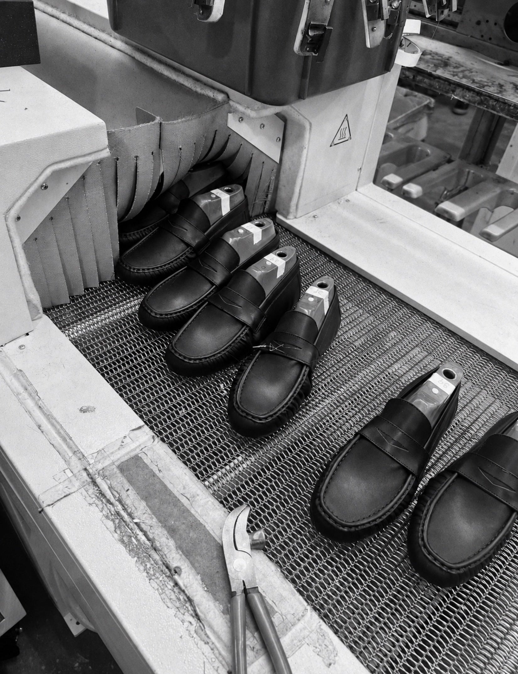 The Proper Moccasin, from the last to the finished pair.