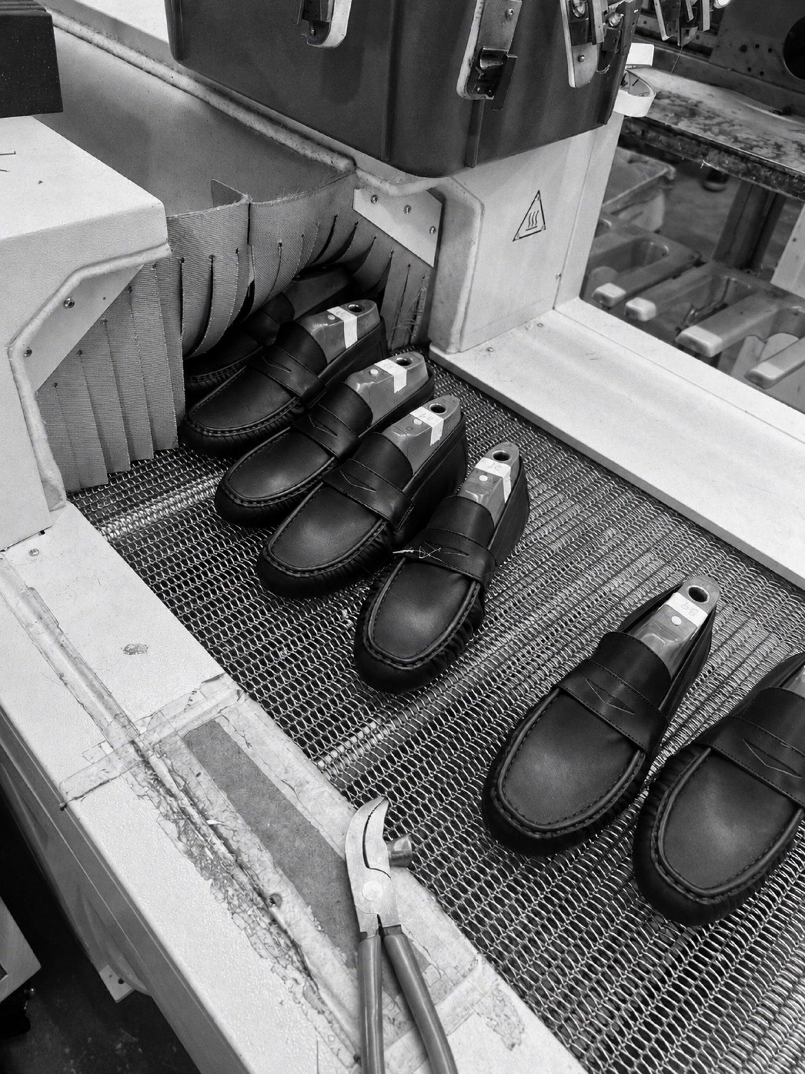The Proper Moccasin, from the last to the finished pair.