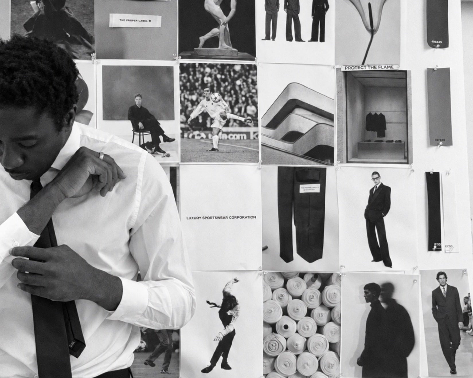 Tailoring, football, sculpture and a wall of unfinished connections.