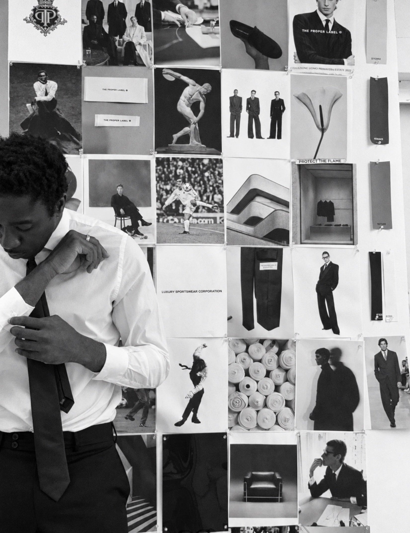 Tailoring, football, sculpture and a wall of unfinished connections.