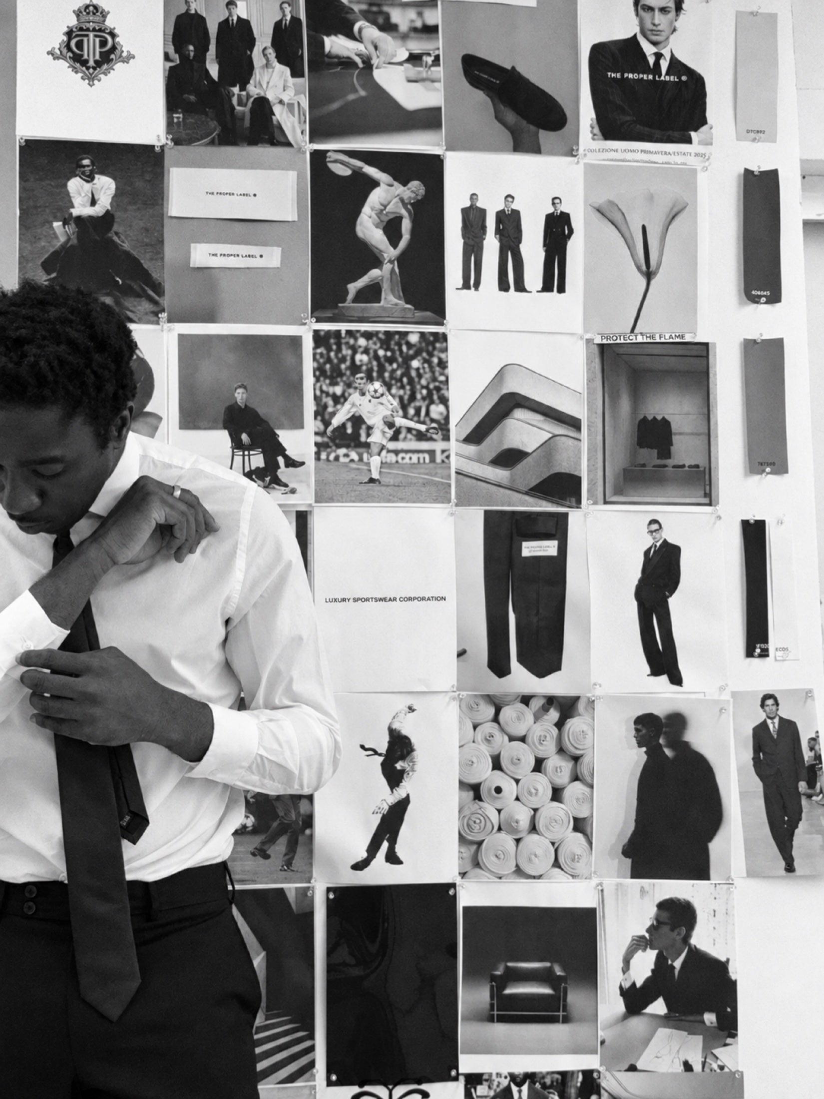 Tailoring, football, sculpture and a wall of unfinished connections.