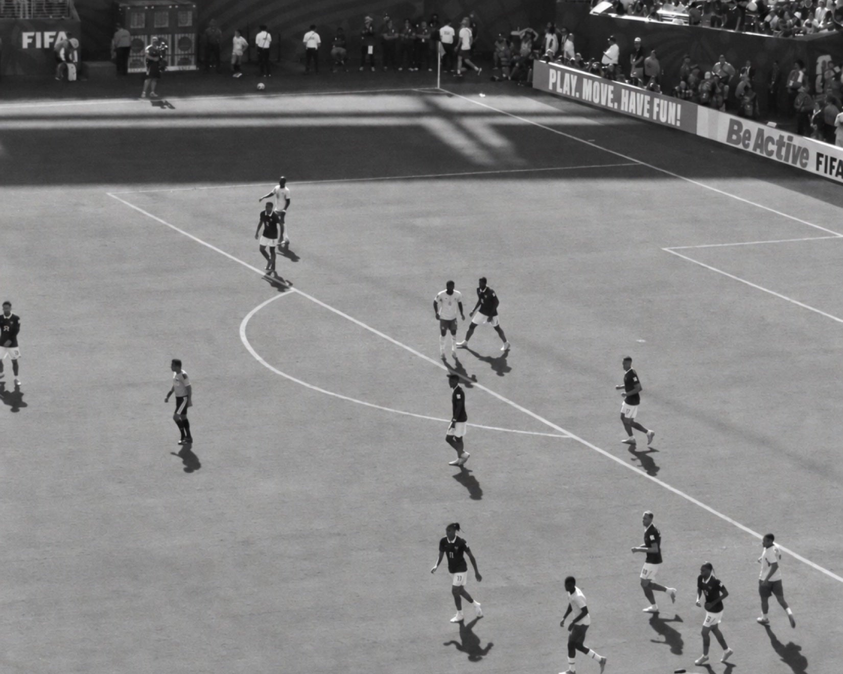 Lines, shadows and the shifting distance between spectator and game.