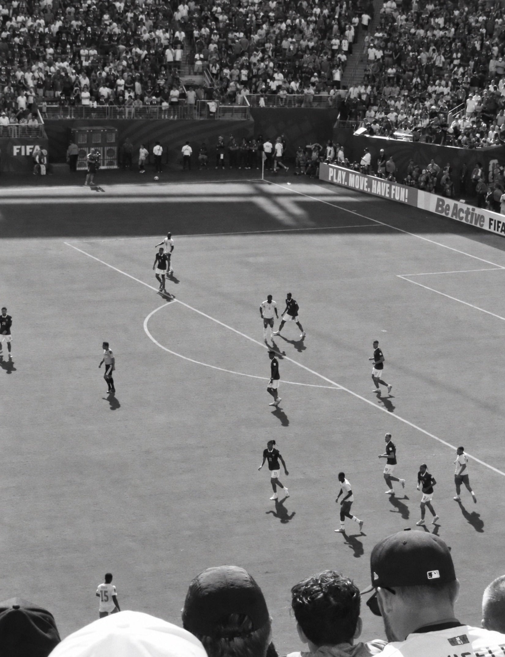 Lines, shadows and the shifting distance between spectator and game.