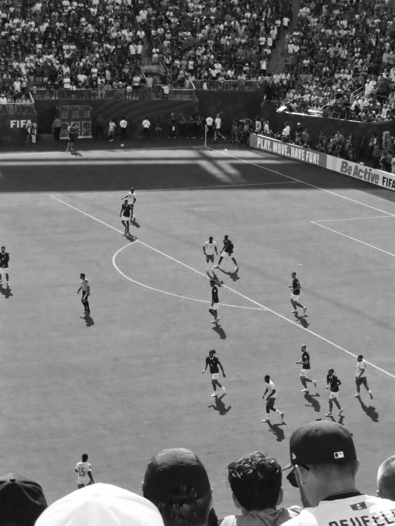 Lines, shadows and the shifting distance between spectator and game.