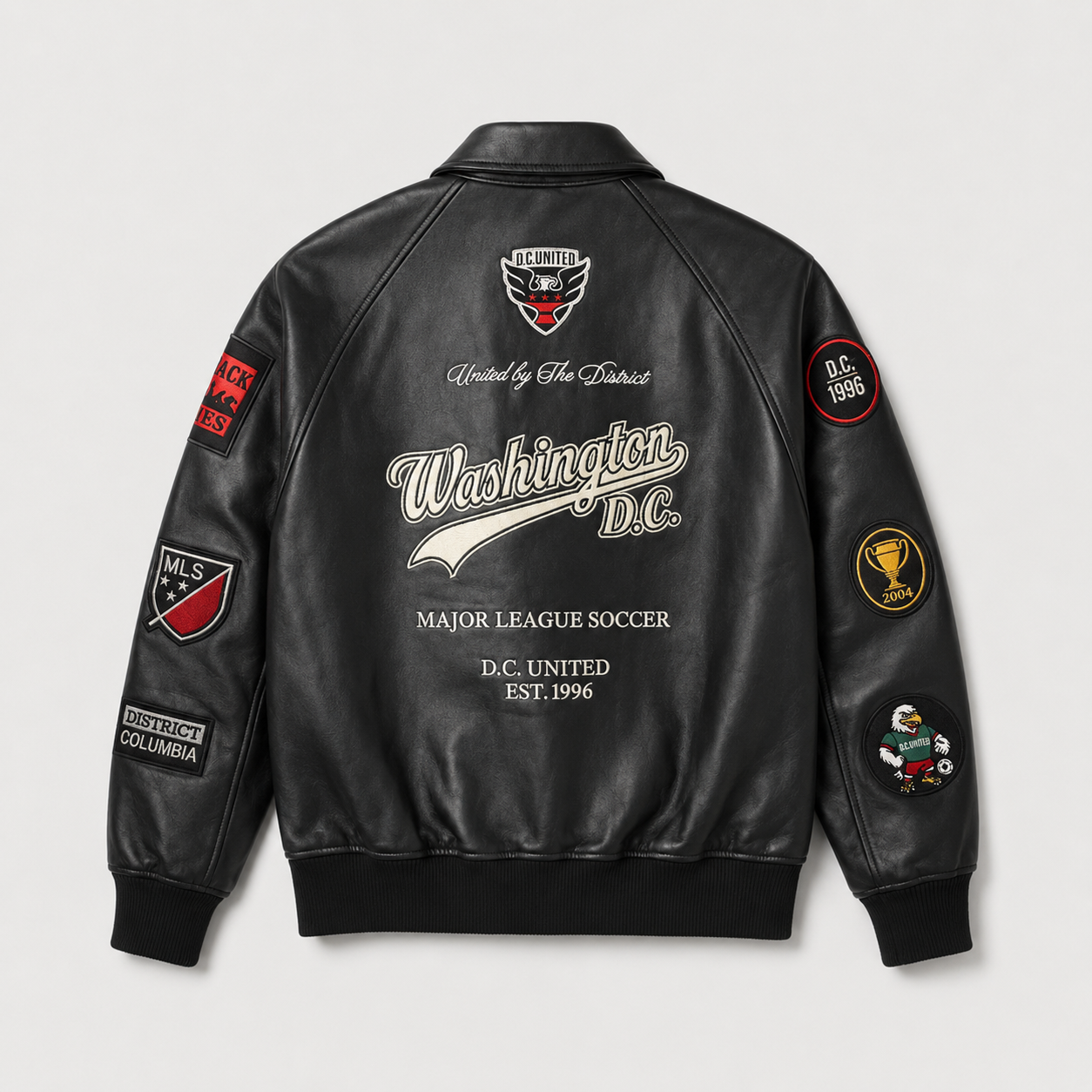 D.C. United — District Legacy Leather Jacket — back view