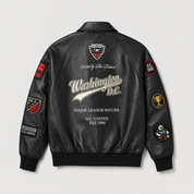 D.C. United — District Legacy Leather Jacket — back view