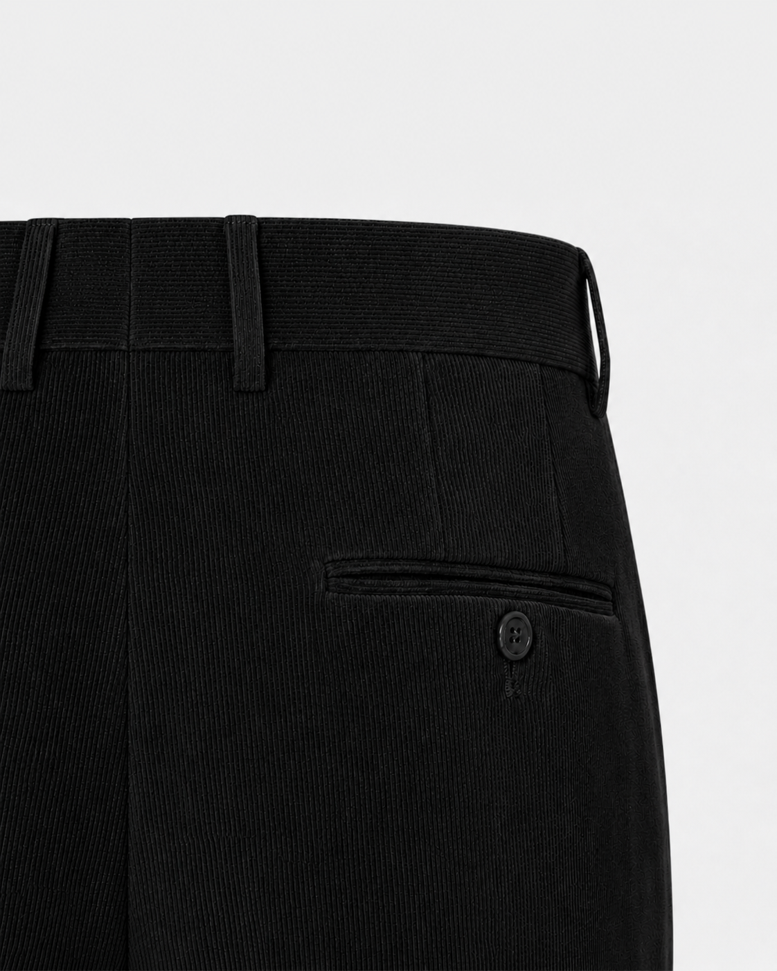 The Uniform Trouser Black Corduroy