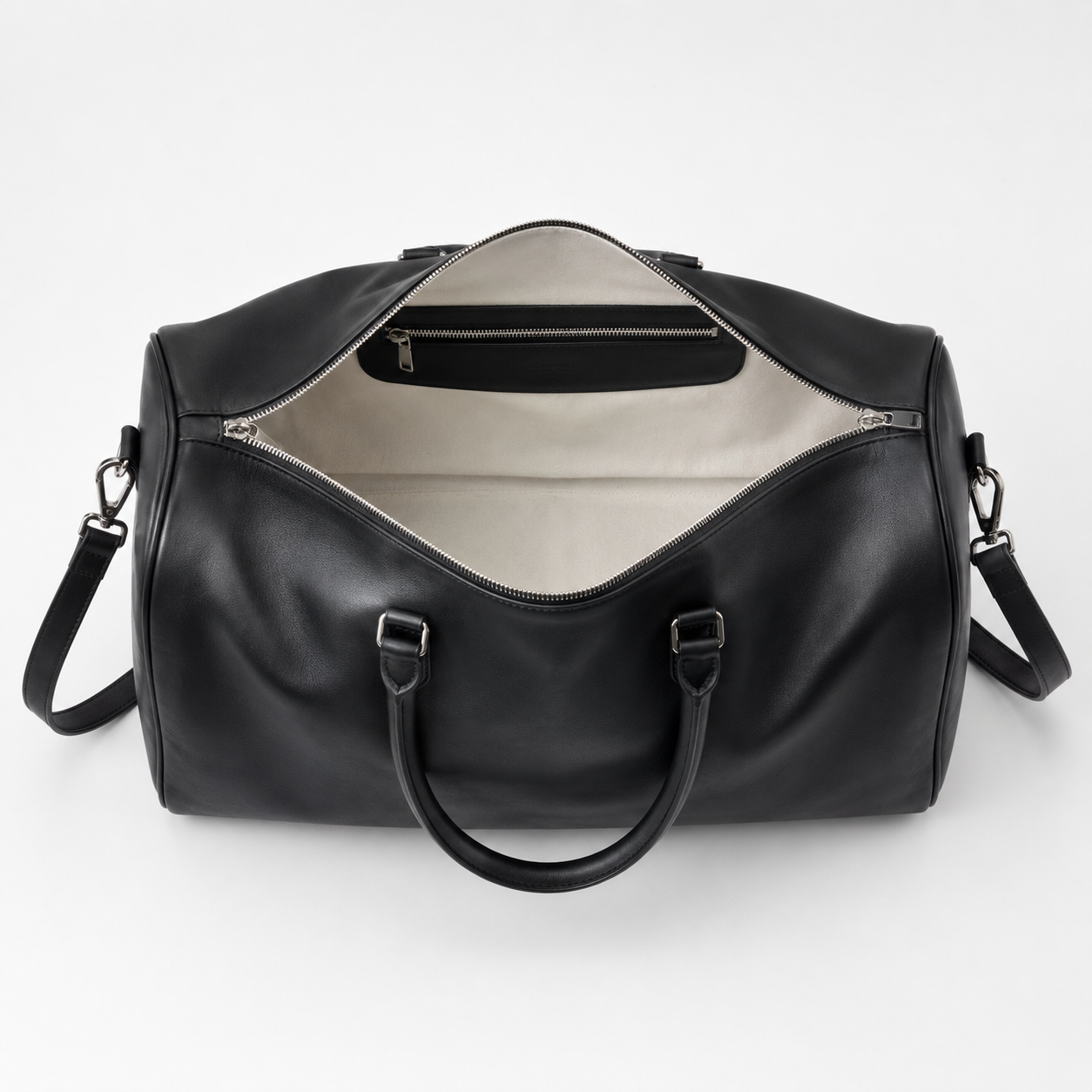 The Continental Holdall™ — open interior and compartments