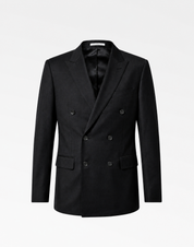 Grand Street Double-Breasted Jacket Noir