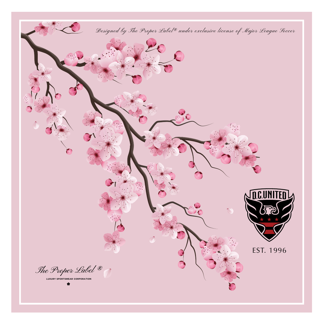 MFC — D.C. United — Cherry Blossom Scarf, artwork