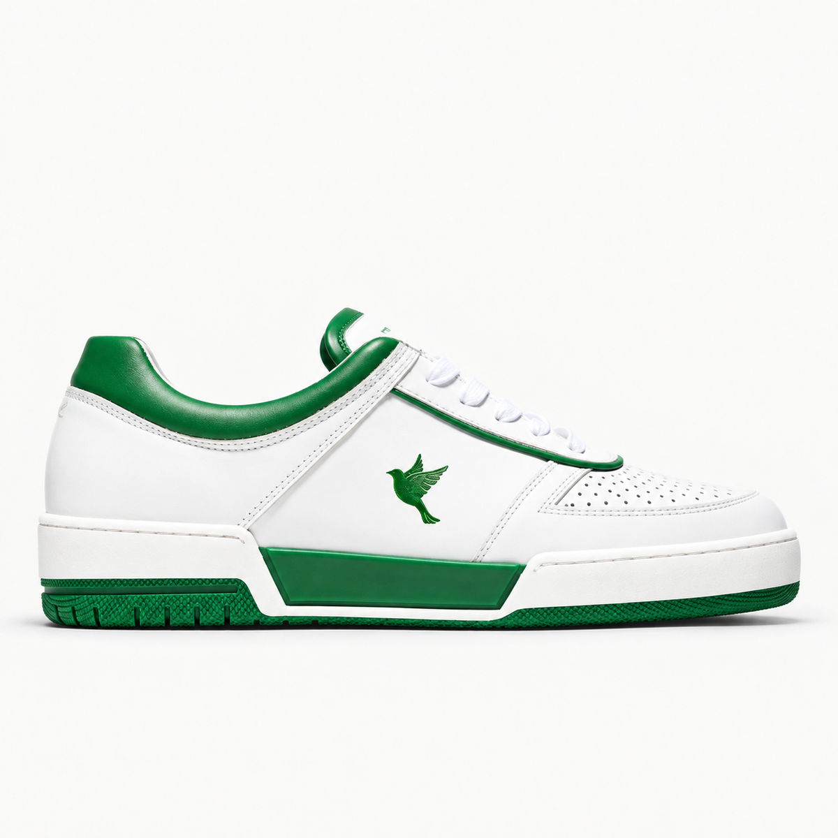 The PR003 — White / Green — single side profile, Maison product cover.