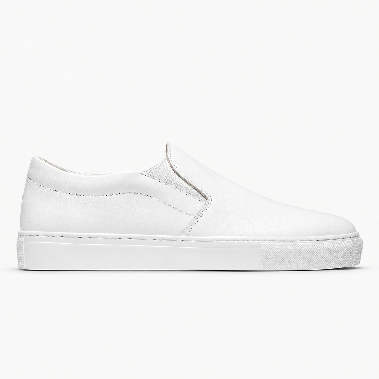 The Proper Slip-On — White — single side profile, Maison product cover.