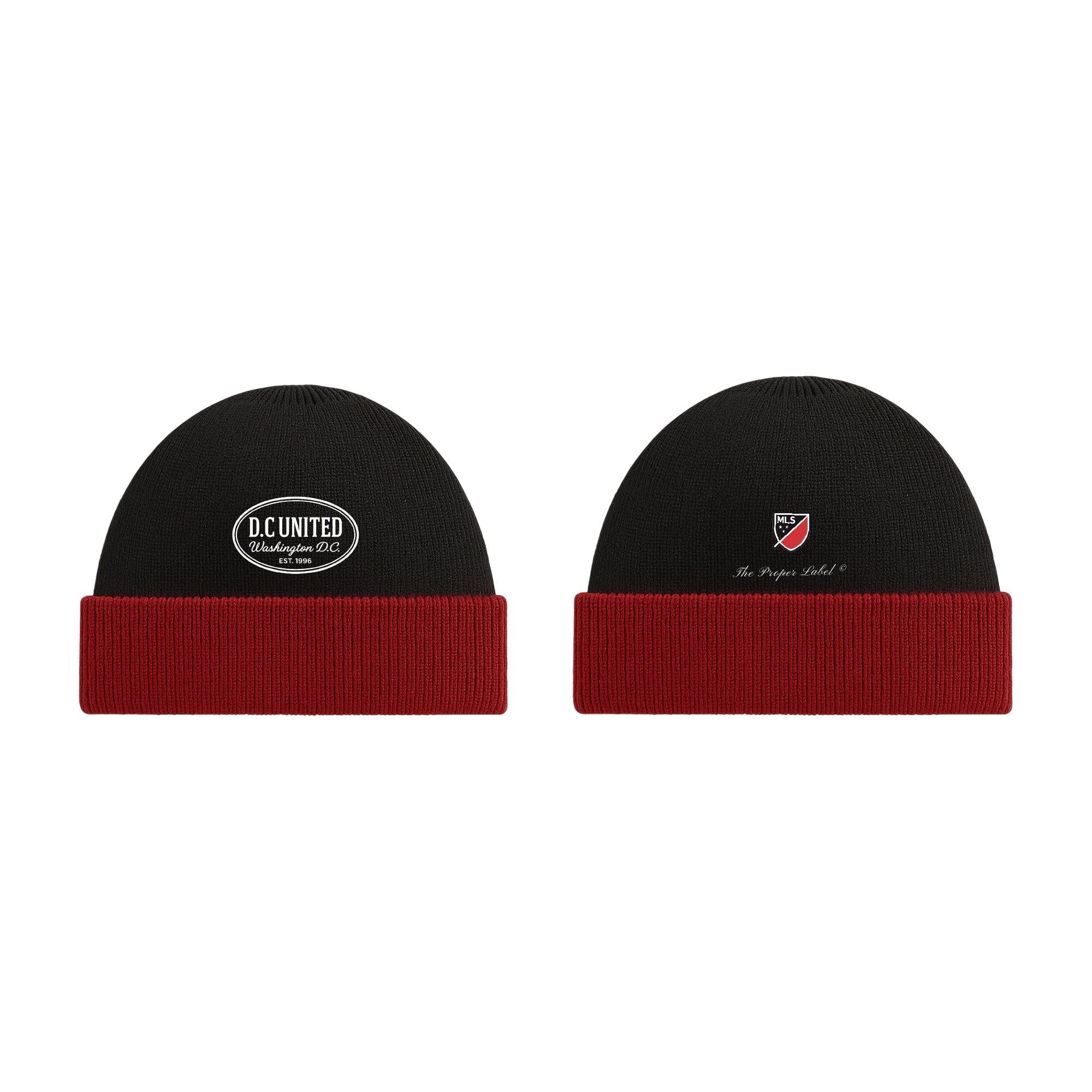 D.C. United — Captain Beanie — Kids — Black / Red — design illustration