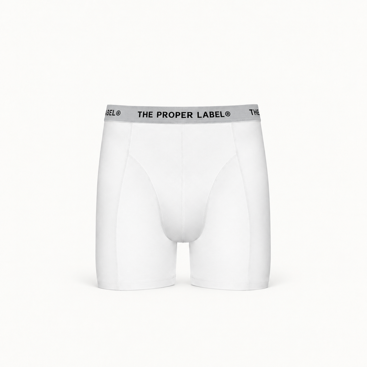 Boxer briefs — white — single product view on the Maison studio background.