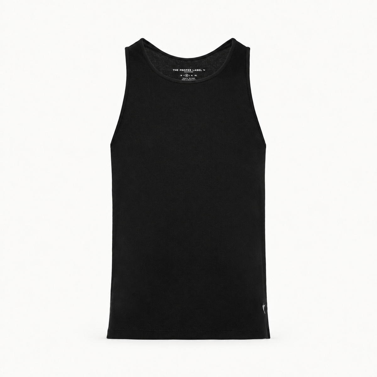 Tank top — black — single product view on the Maison studio background.