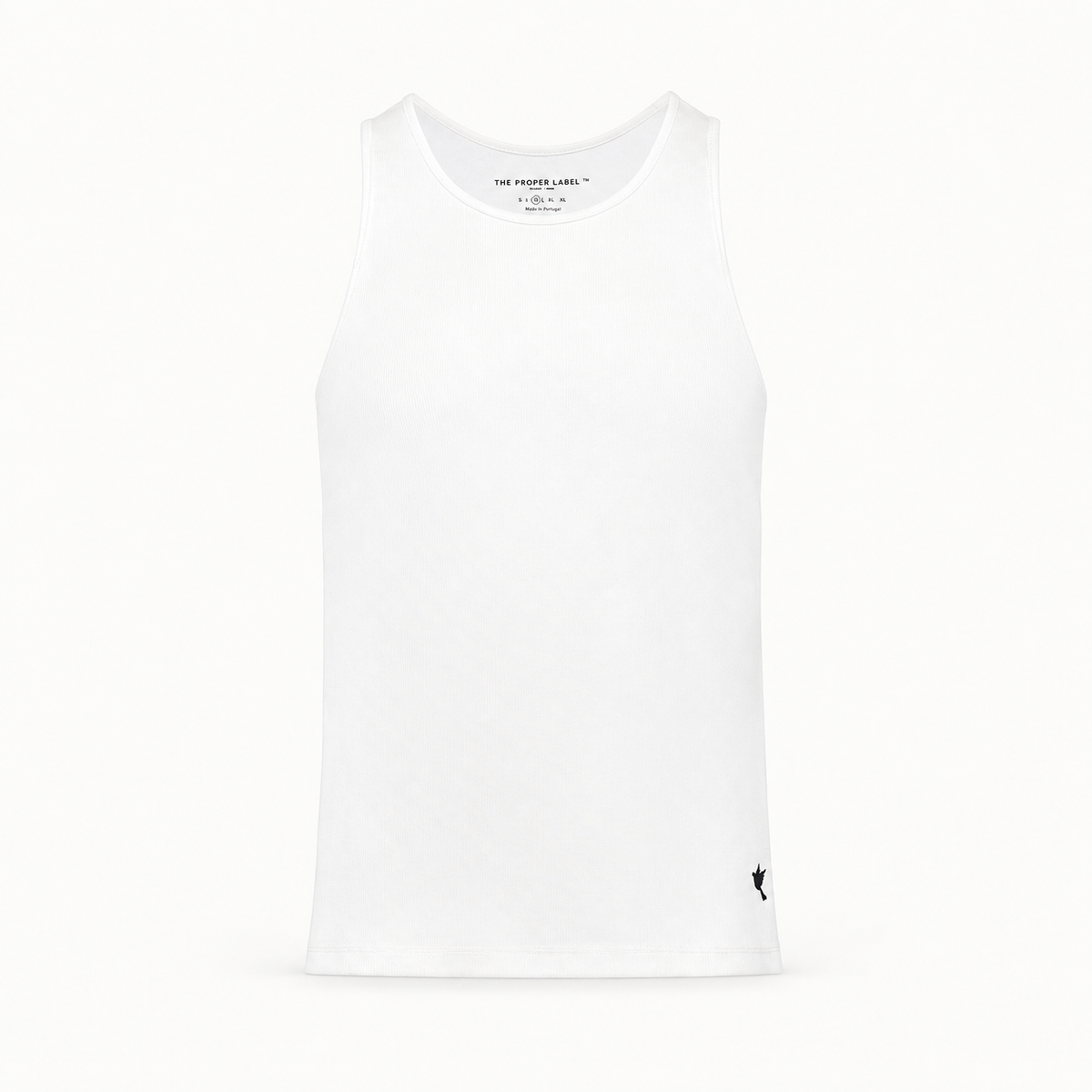 Tank top — white — single product view on the Maison studio background.