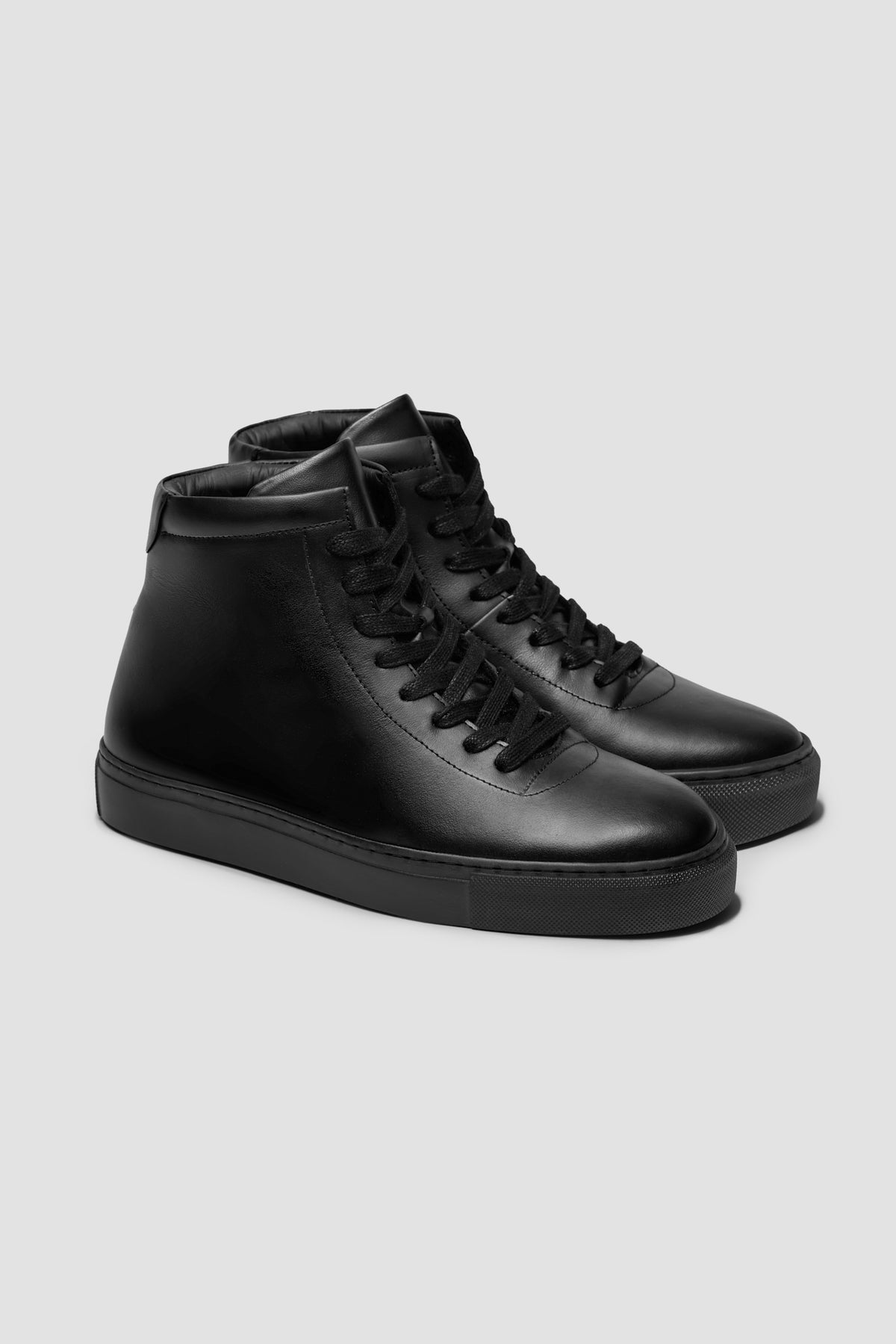 The Proper High-Top Sneaker — Black — studio view 02