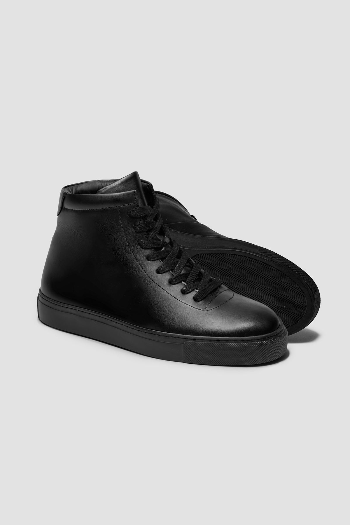 The Proper High-Top Sneaker — Black — studio view 04