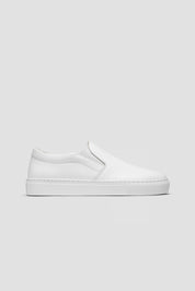 The Proper Slip-On — White — studio view 01