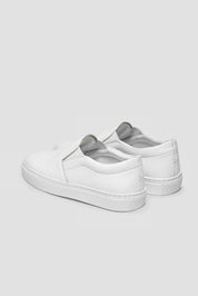 The Proper Slip-On — White — studio view 03