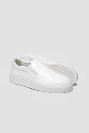 The Proper Slip-On — White — studio view 04