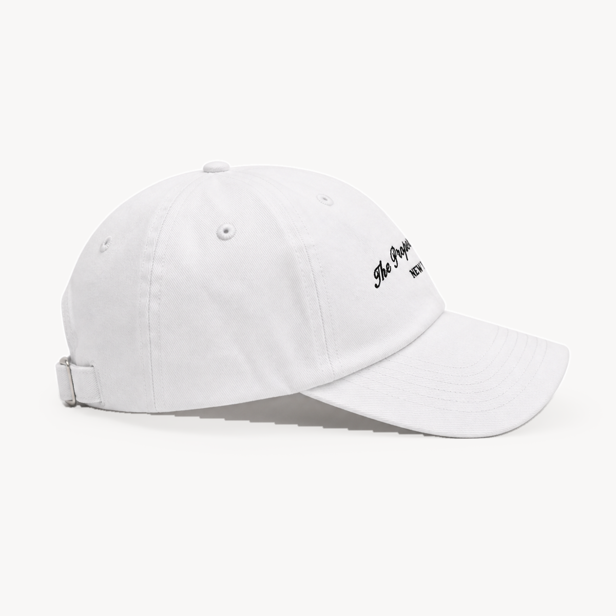 Signature Proper Cap — Blanc — side view