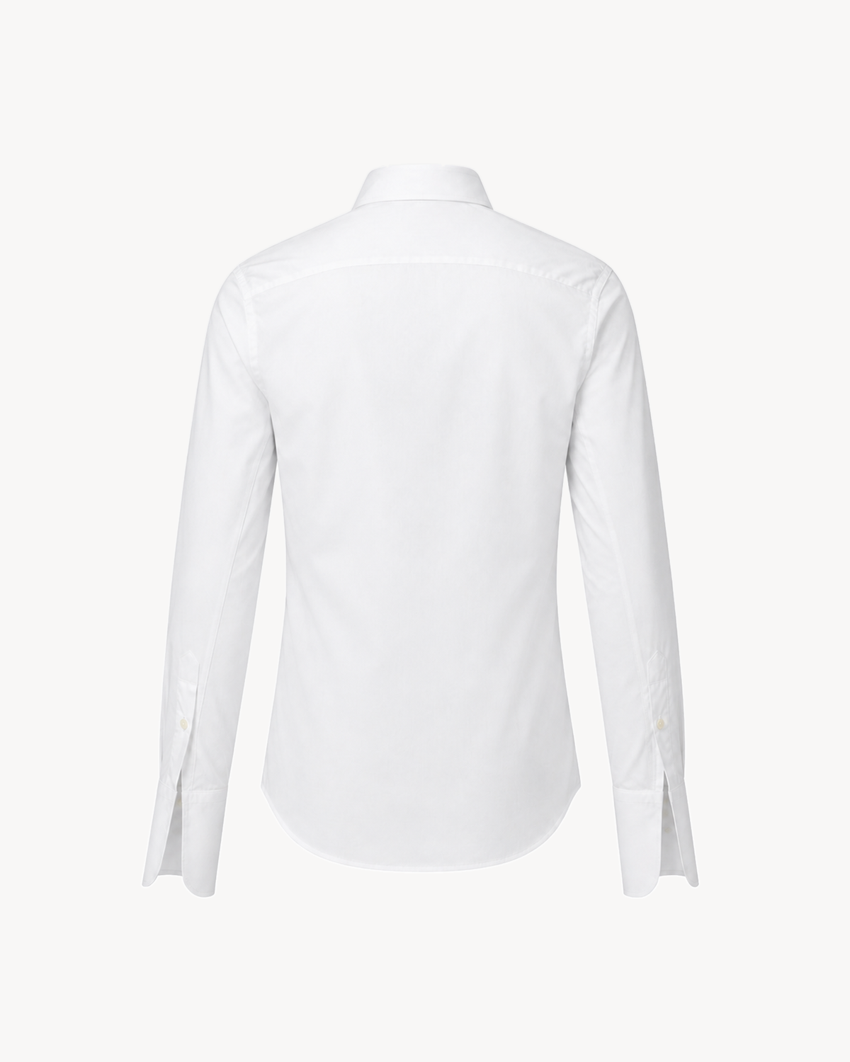 The Proper Poplin Shirt — Blanc — back view