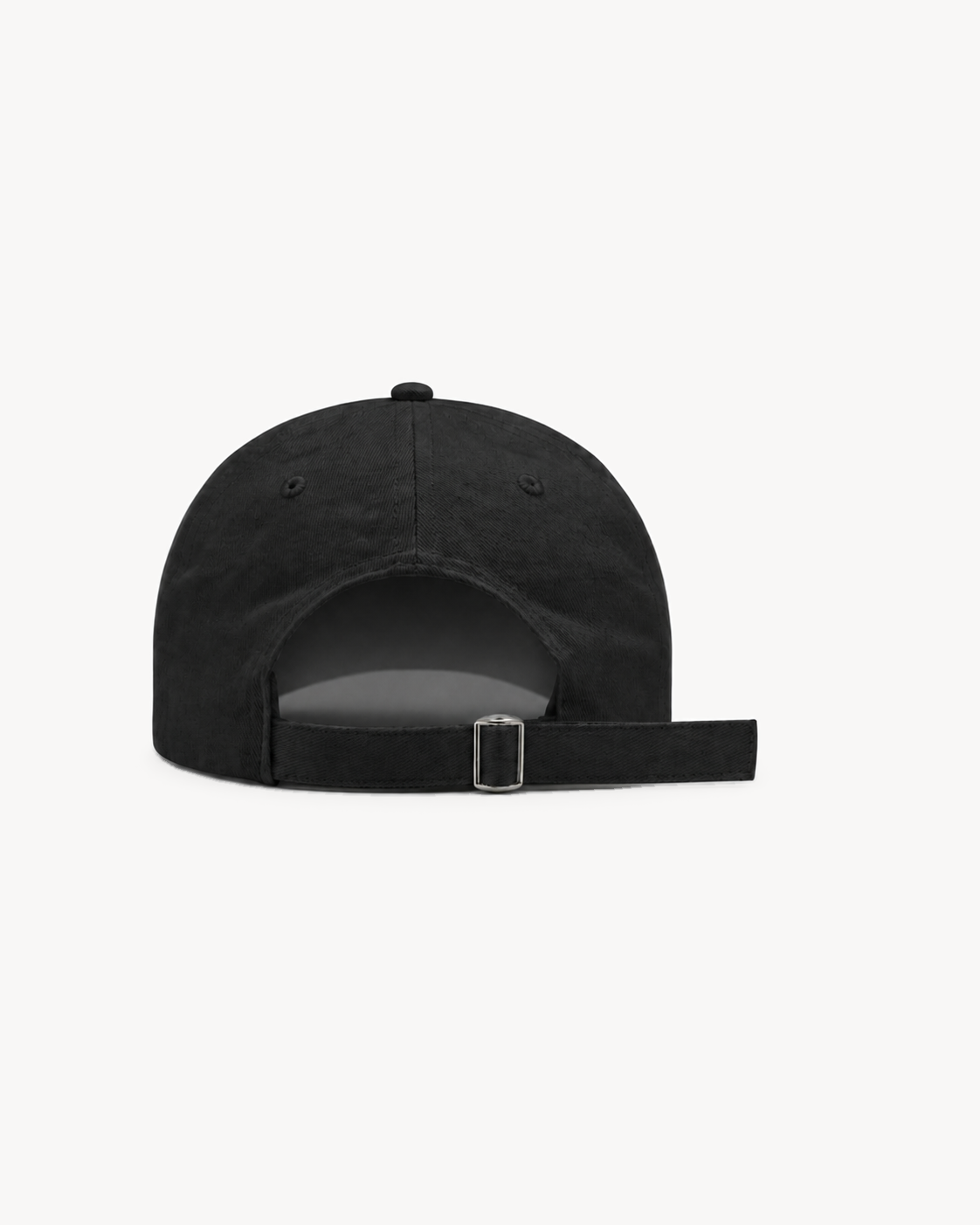 Signature Proper Cap — Noir — back with adjustable strap