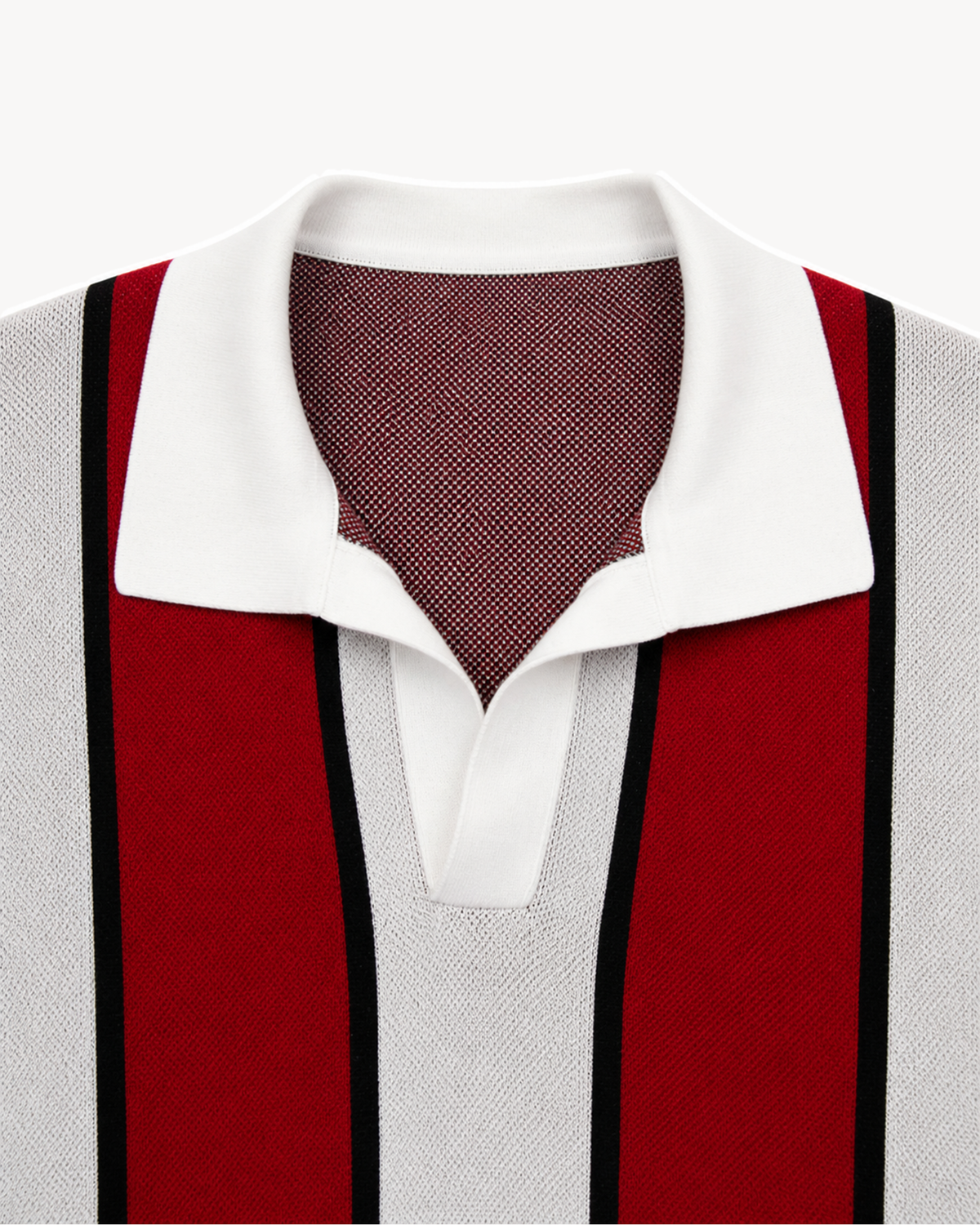 Knit Jersey — Rouge — collar detail