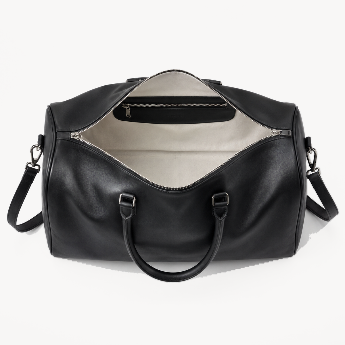 The Continental Holdall™ — open interior and compartments