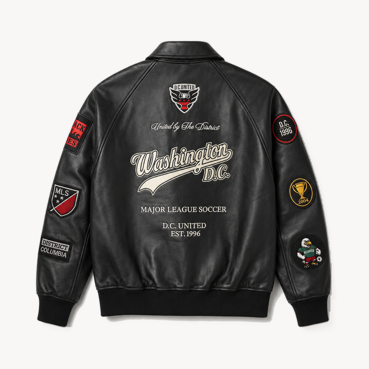 D.C. United — District Legacy Leather Jacket — back view