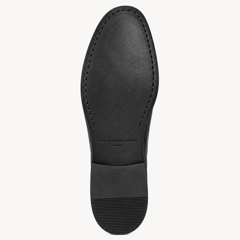 The Proper Moccasin® — calf-leather outsole with The Proper Label® signature.