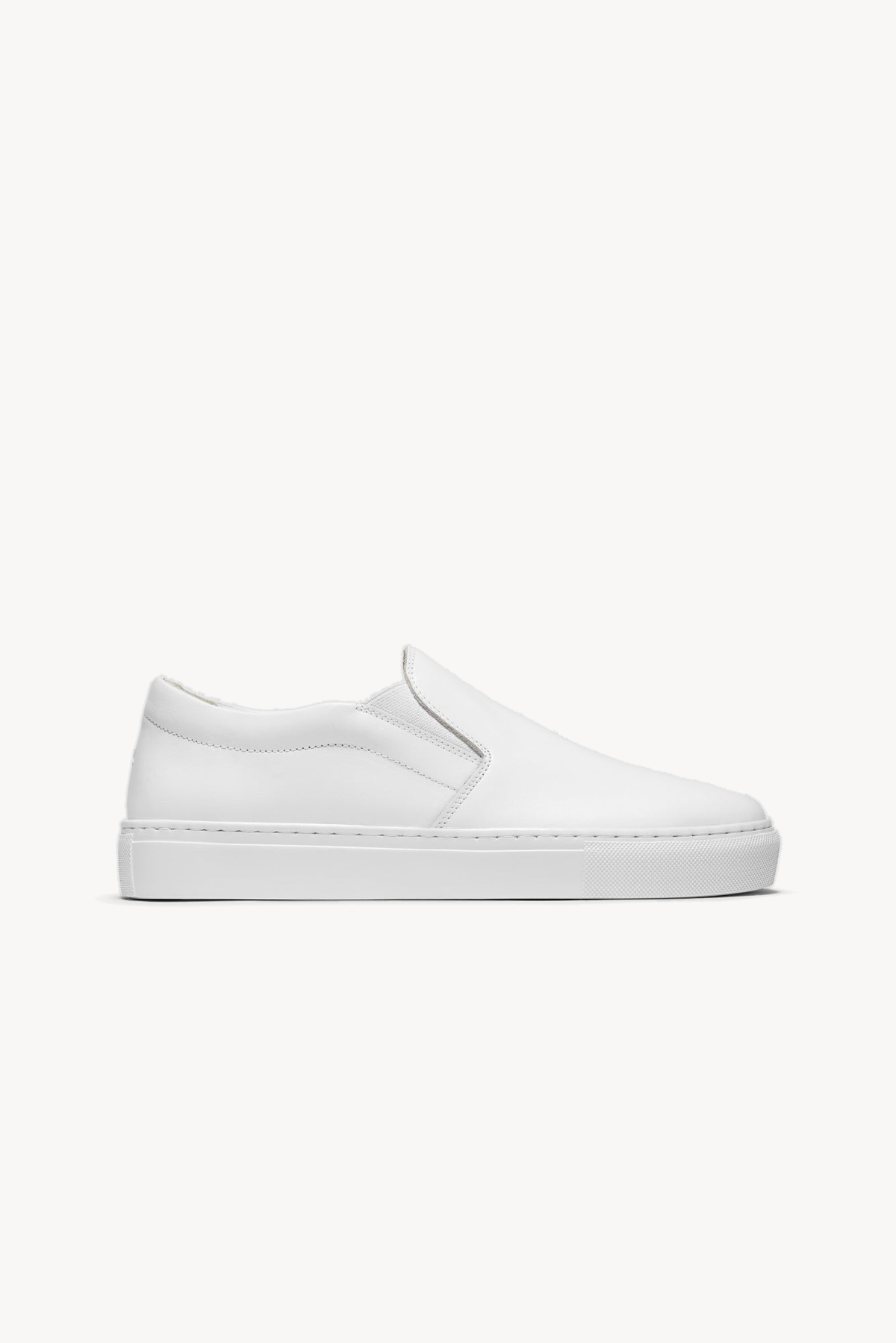 The Proper Slip-On — White — studio view 01
