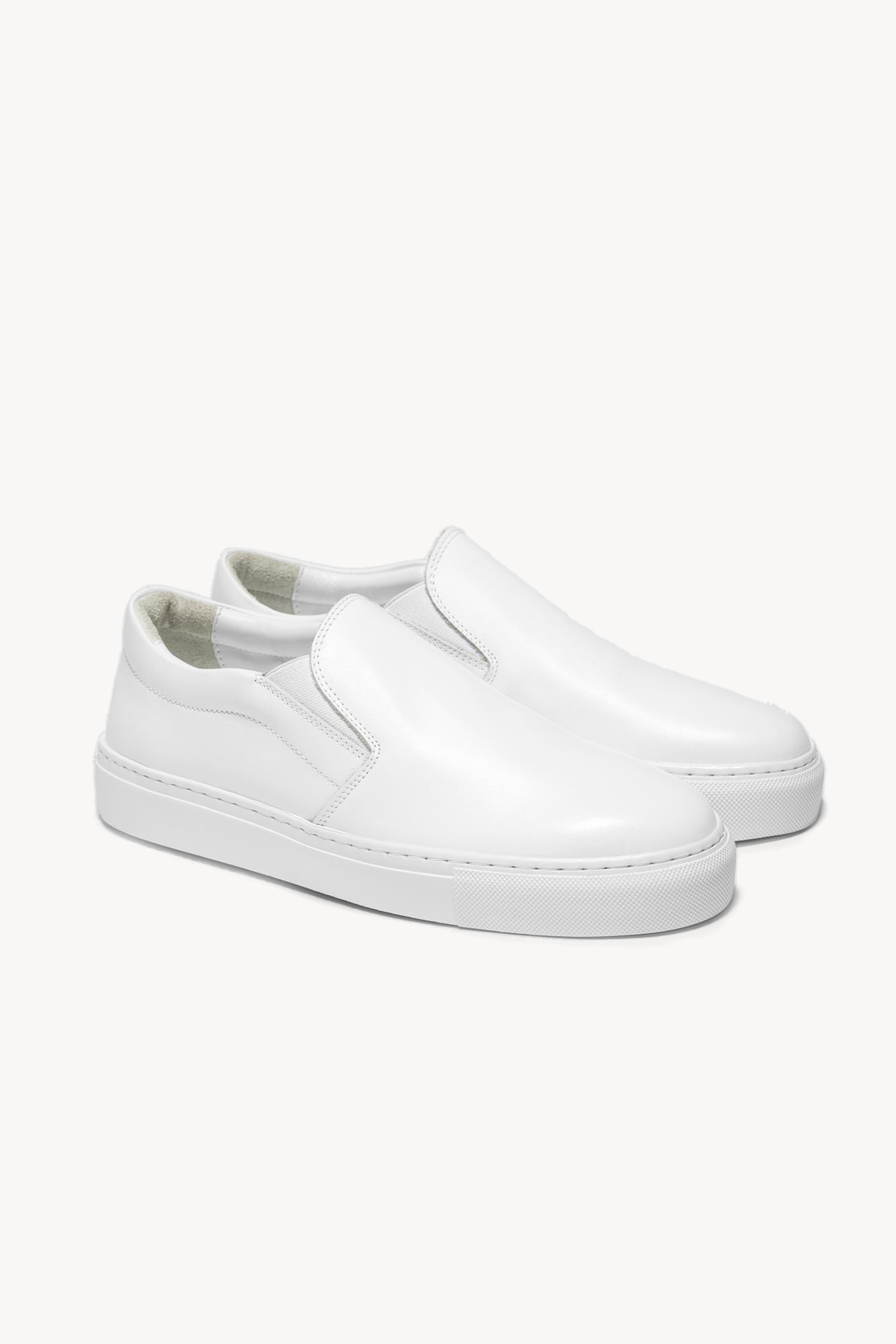 The Proper Slip-On — White — studio view 02
