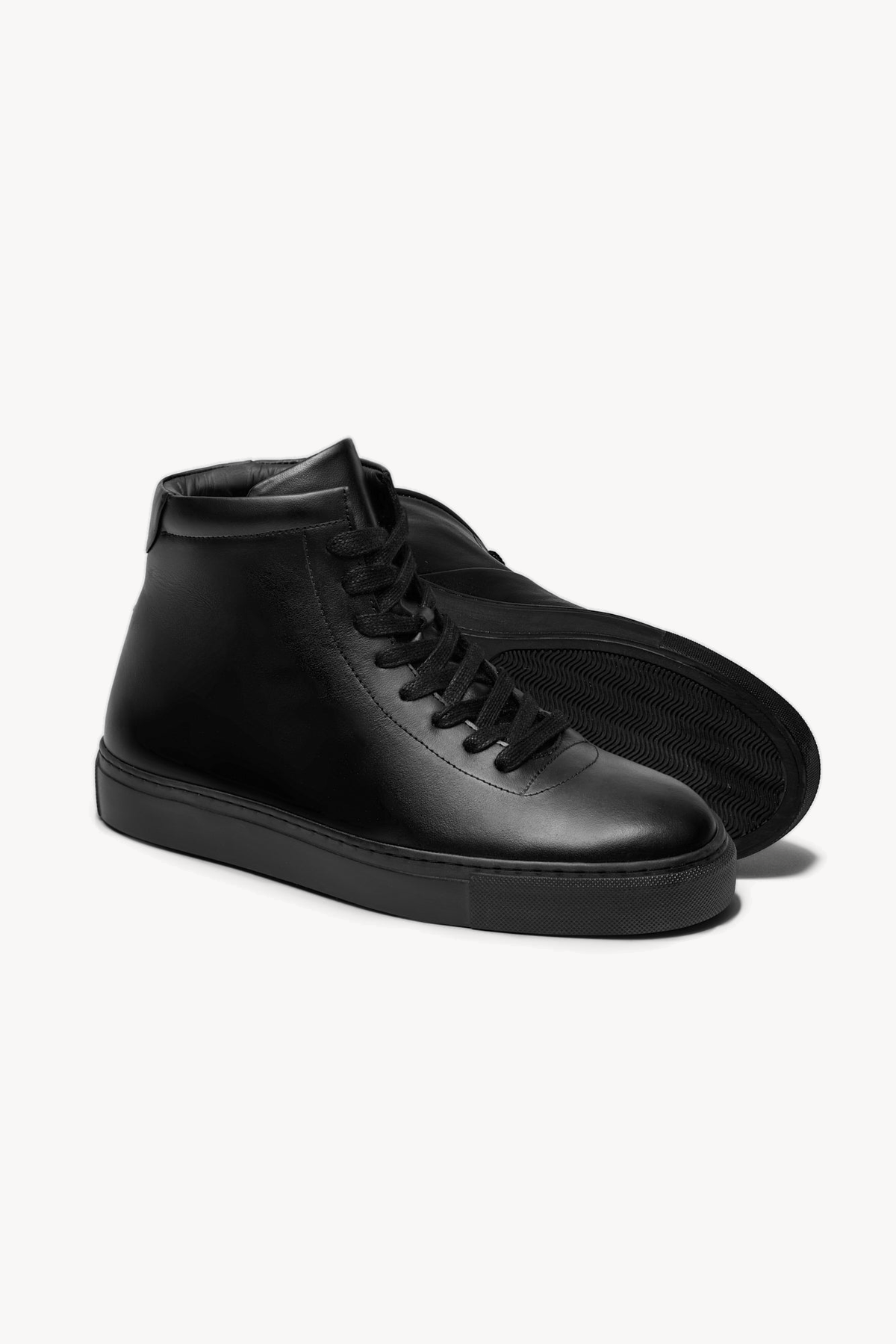 The Proper High-Top Sneaker — Black — studio view 04