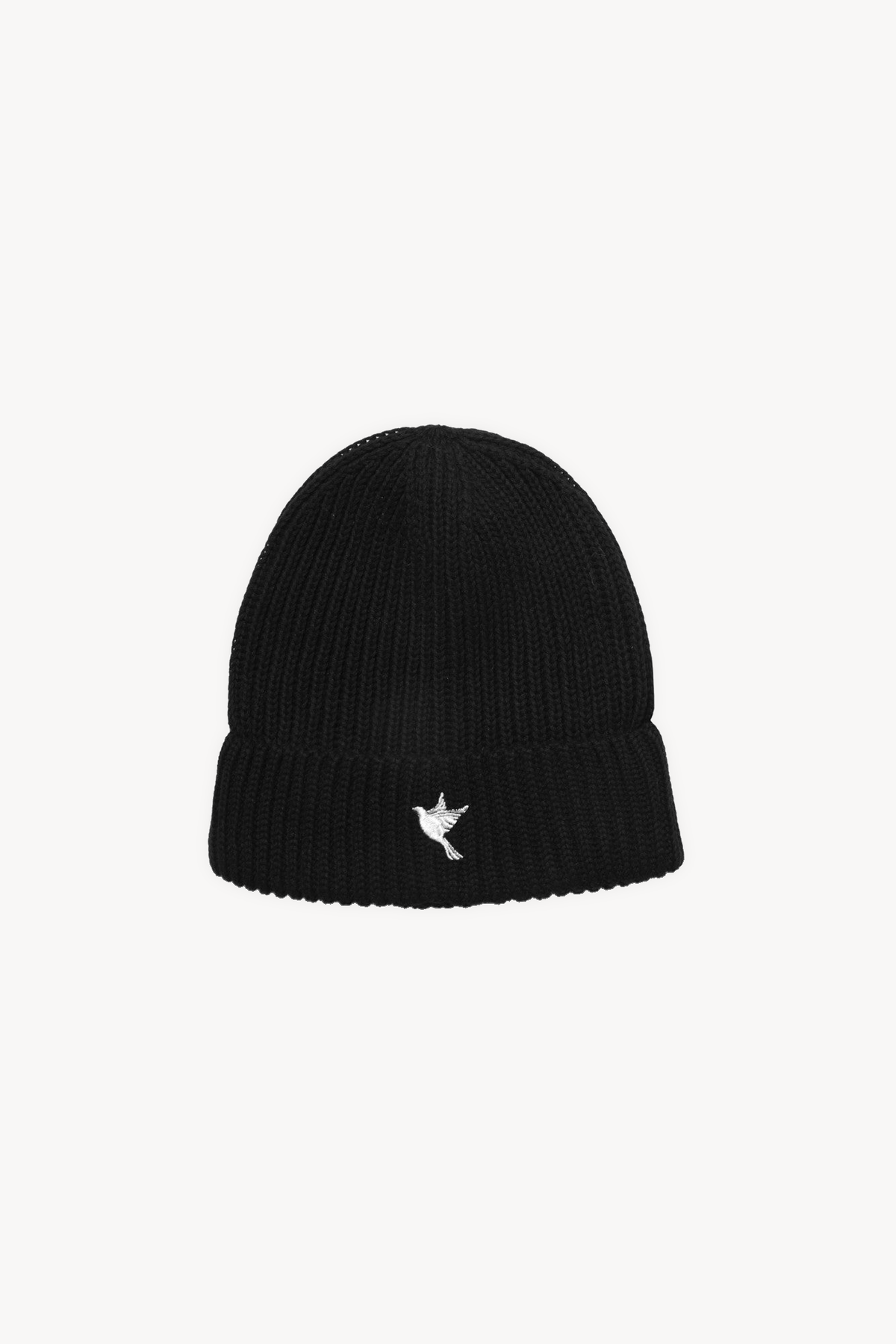 Ribbed Dove beanie — black — 1