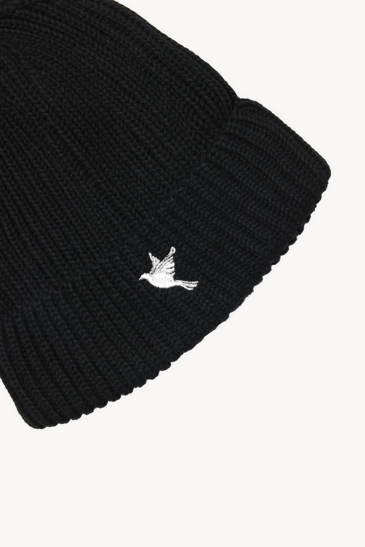 Ribbed Dove beanie — black — 2