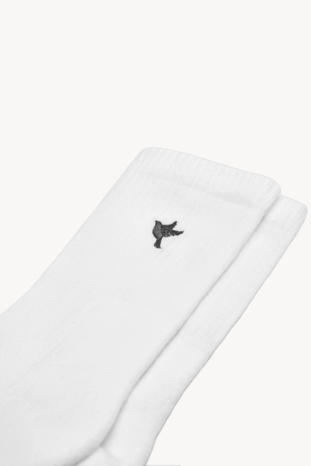 Dove socks — white / black — 2