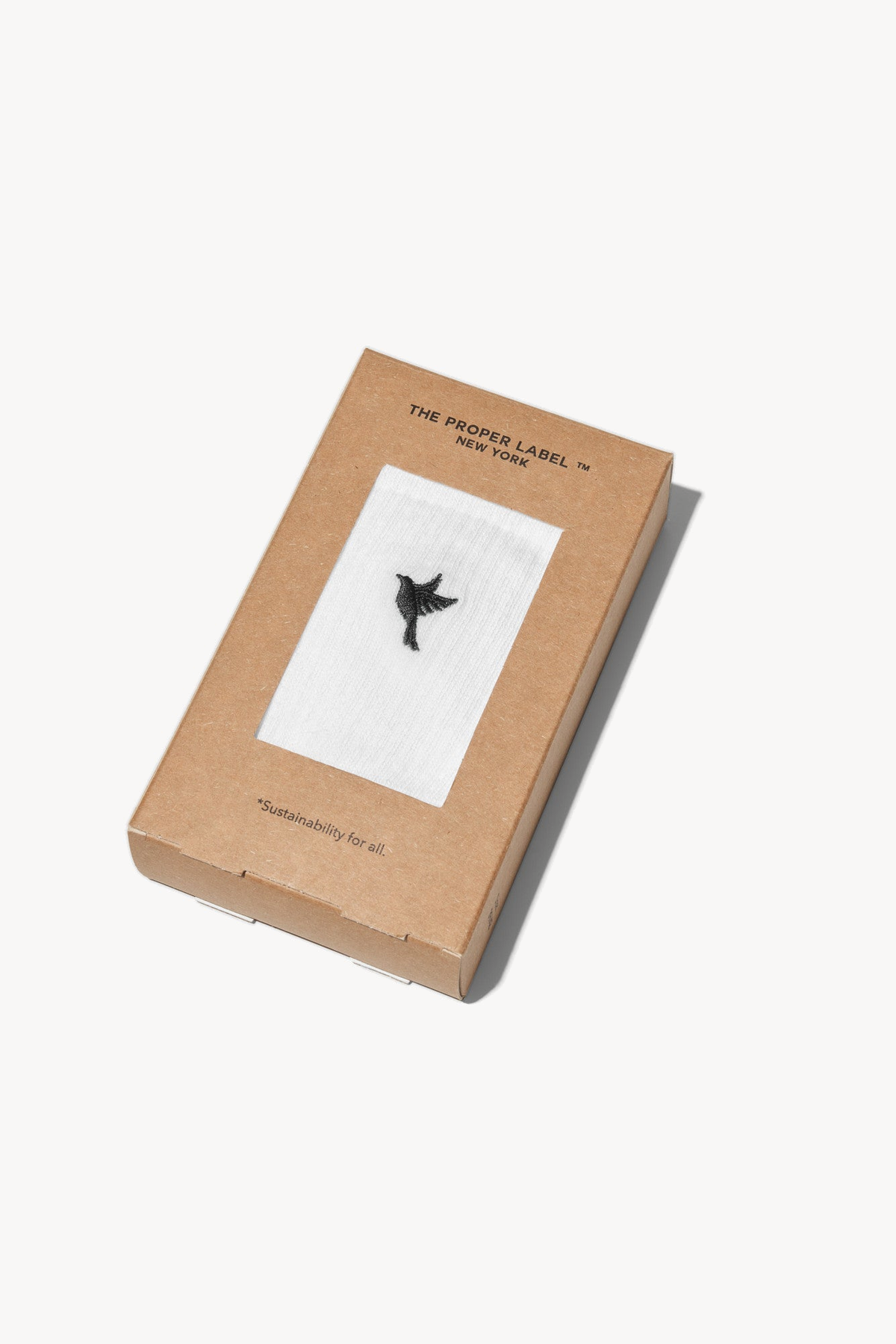 Dove socks — white / black — 3