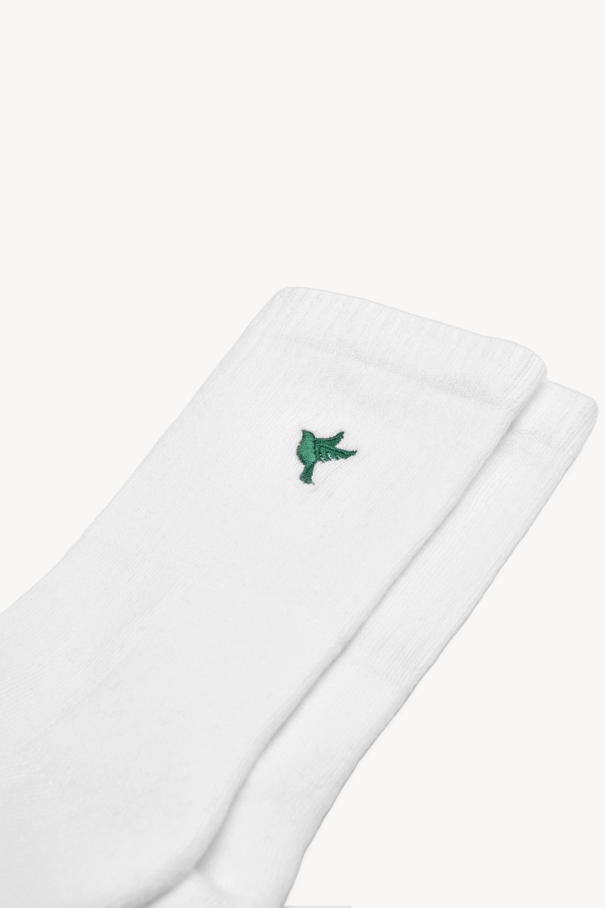 Dove socks — white / green — 2