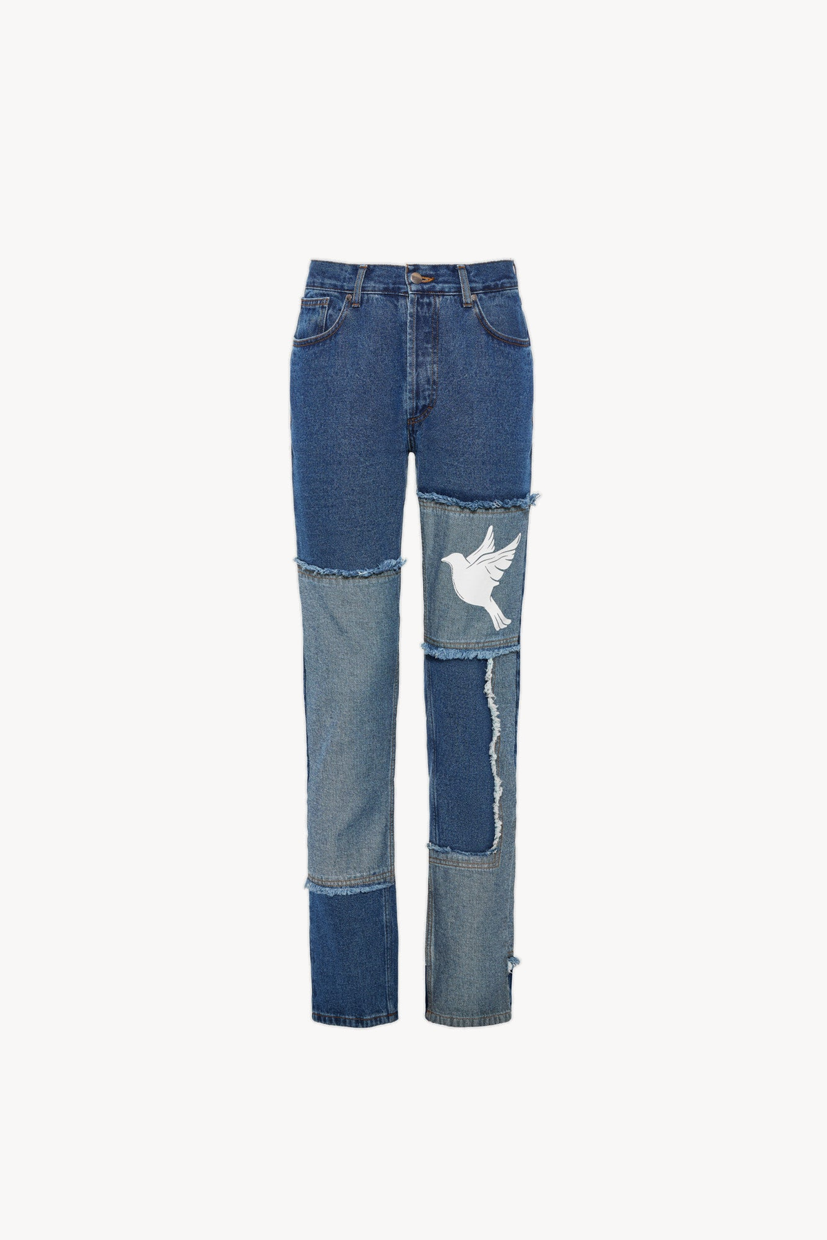 Patchwork denim trousers — 1