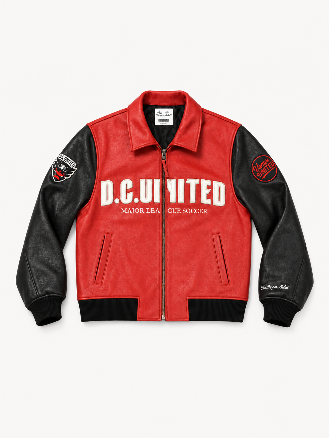MFC — Major League Soccer — D.C. United — District Black & Red Leather Jacket — principal product view