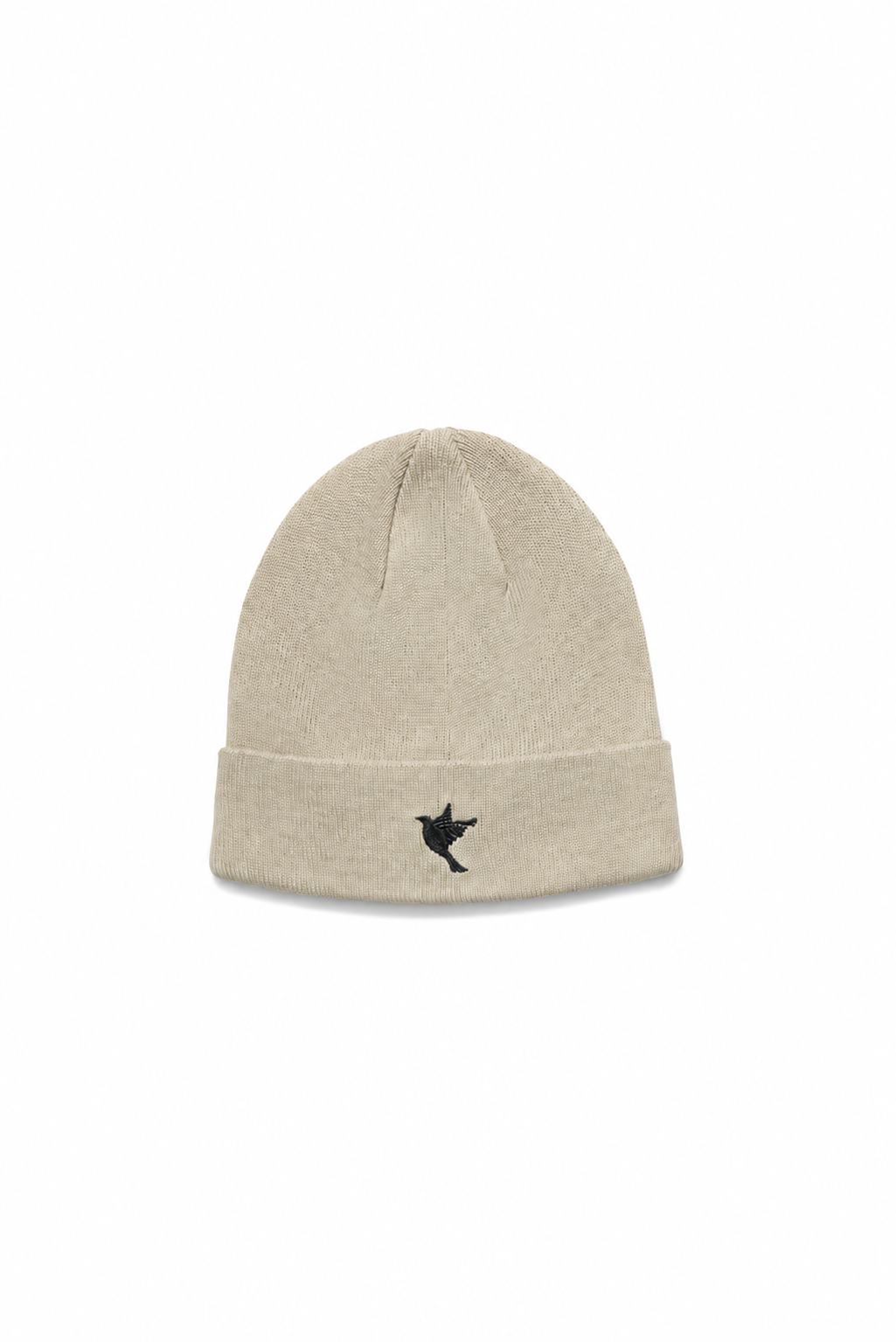 Dove beanie — cream — single product view on the Maison studio background.