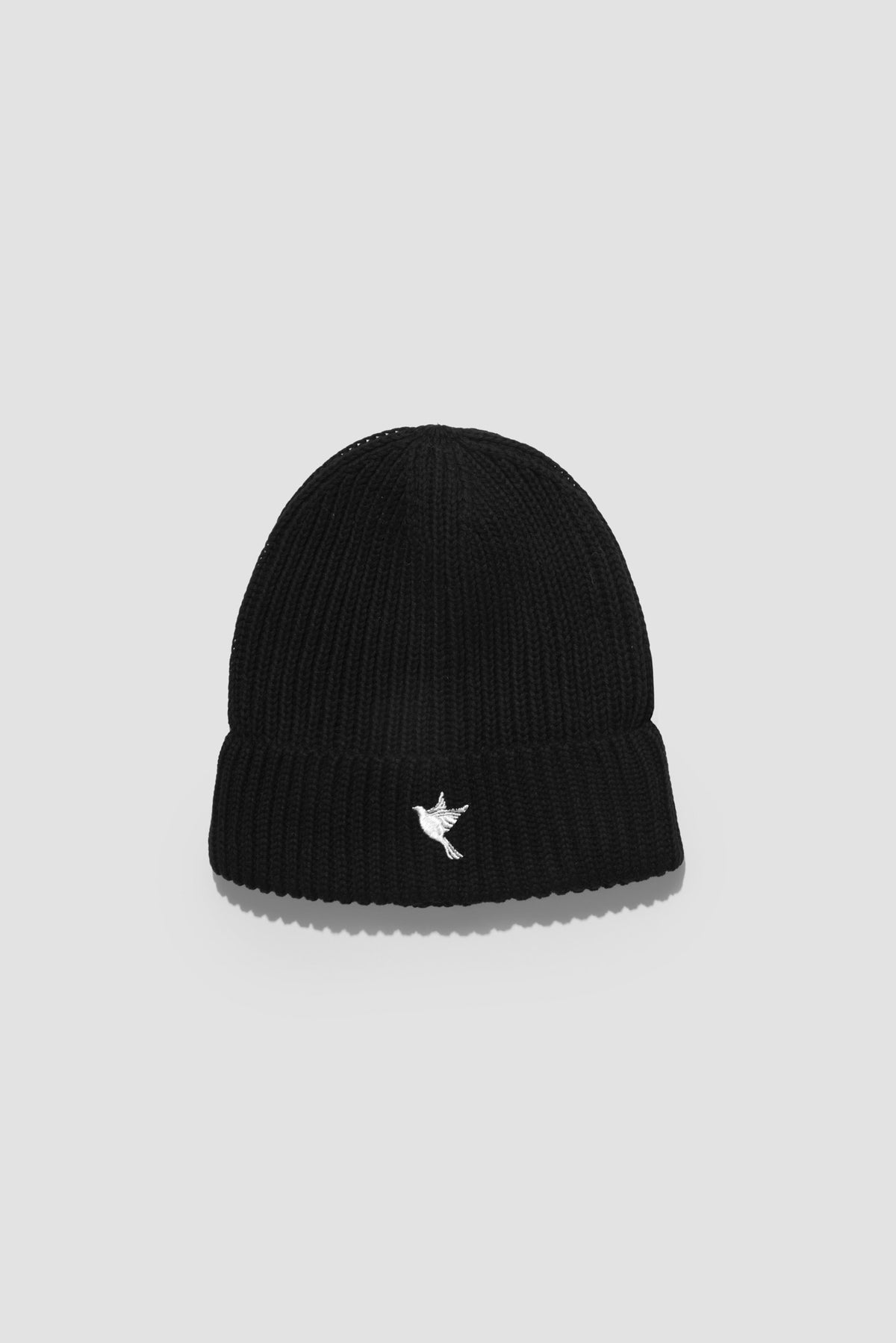 Ribbed Dove beanie — black — 1