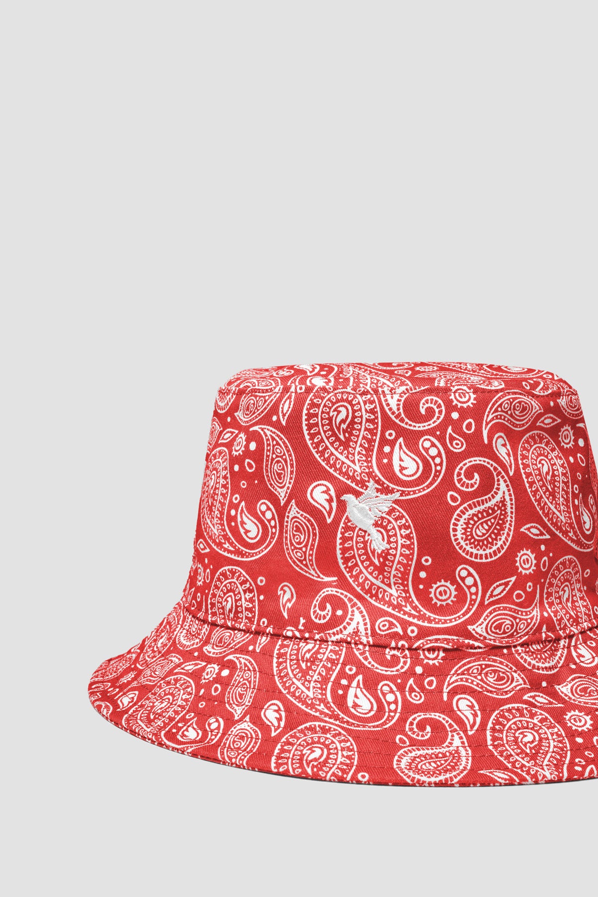 Paisley bucket hat — red — 2