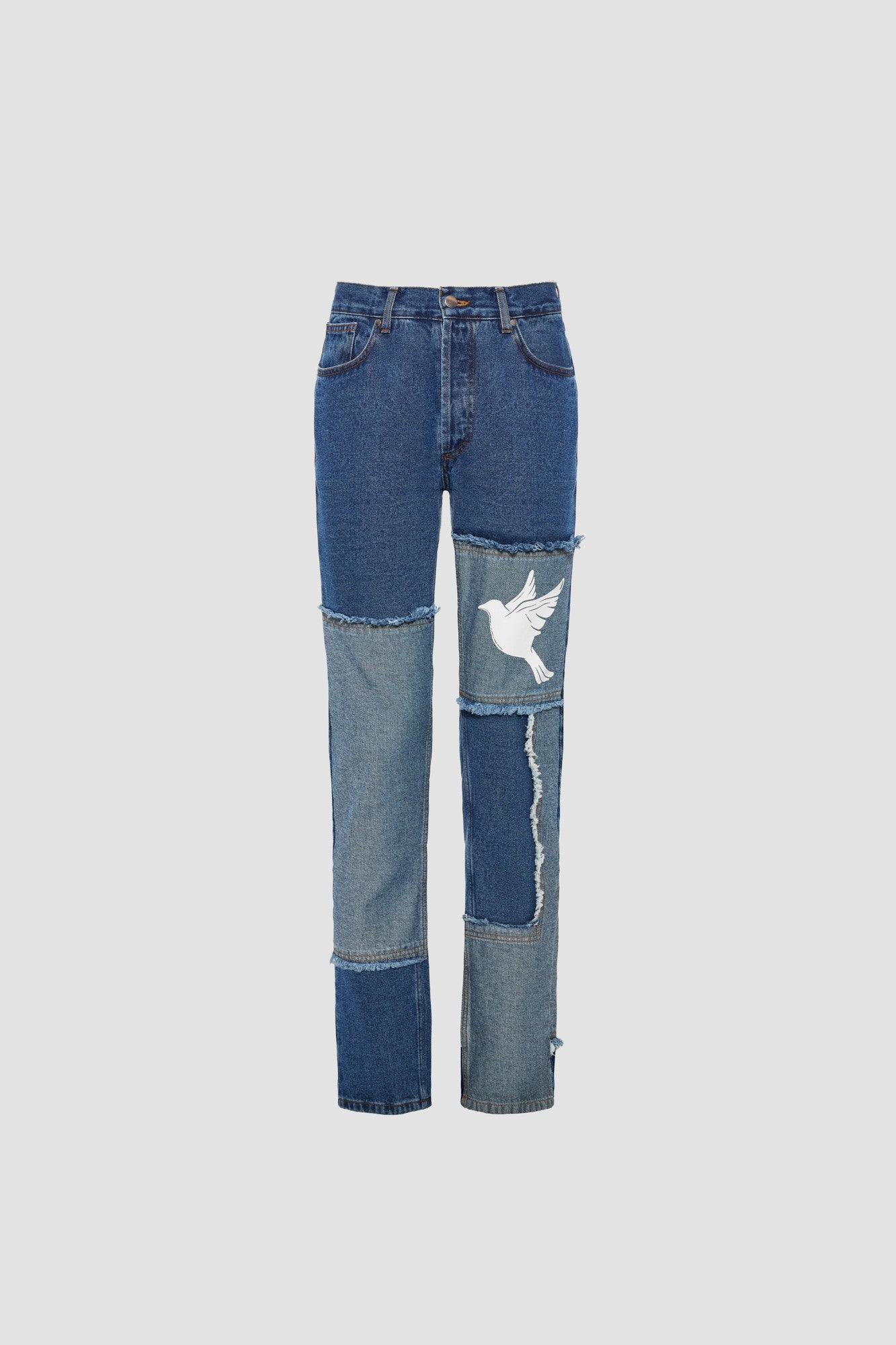 Patchwork denim trousers — 1