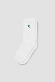 Dove socks — white / green — 1