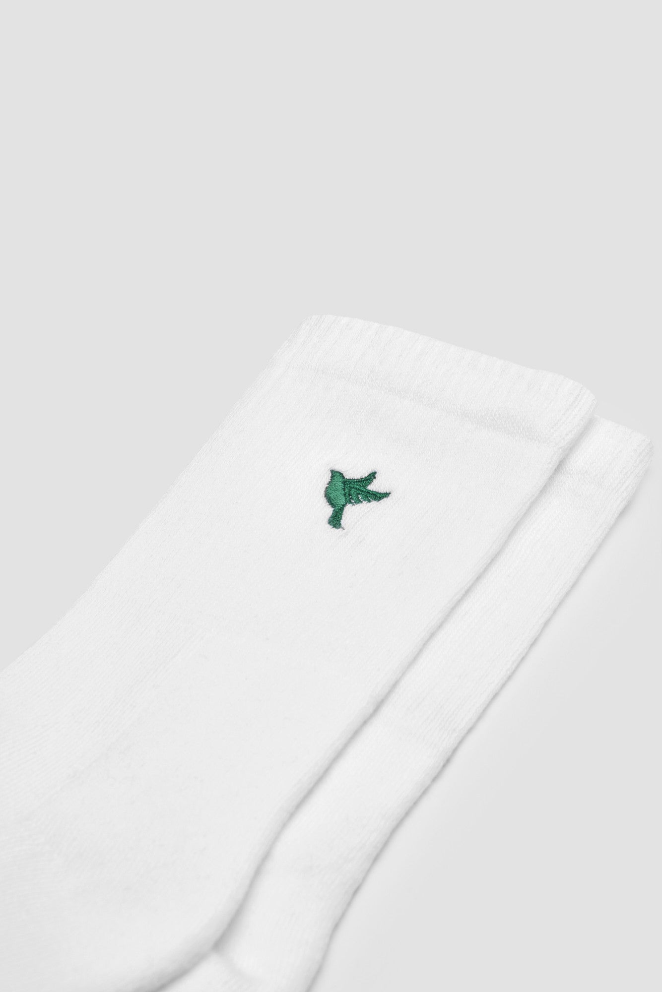 Dove socks — white / green — 2